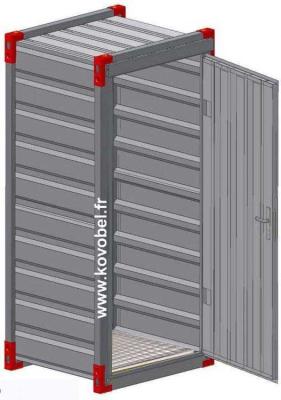 Porte simple sur côté - Plancher acier


	Dimensions extérieures : Long 1 m x larg 1.20 m x haut 2.19 m
	Dimensions intérieures  [......]